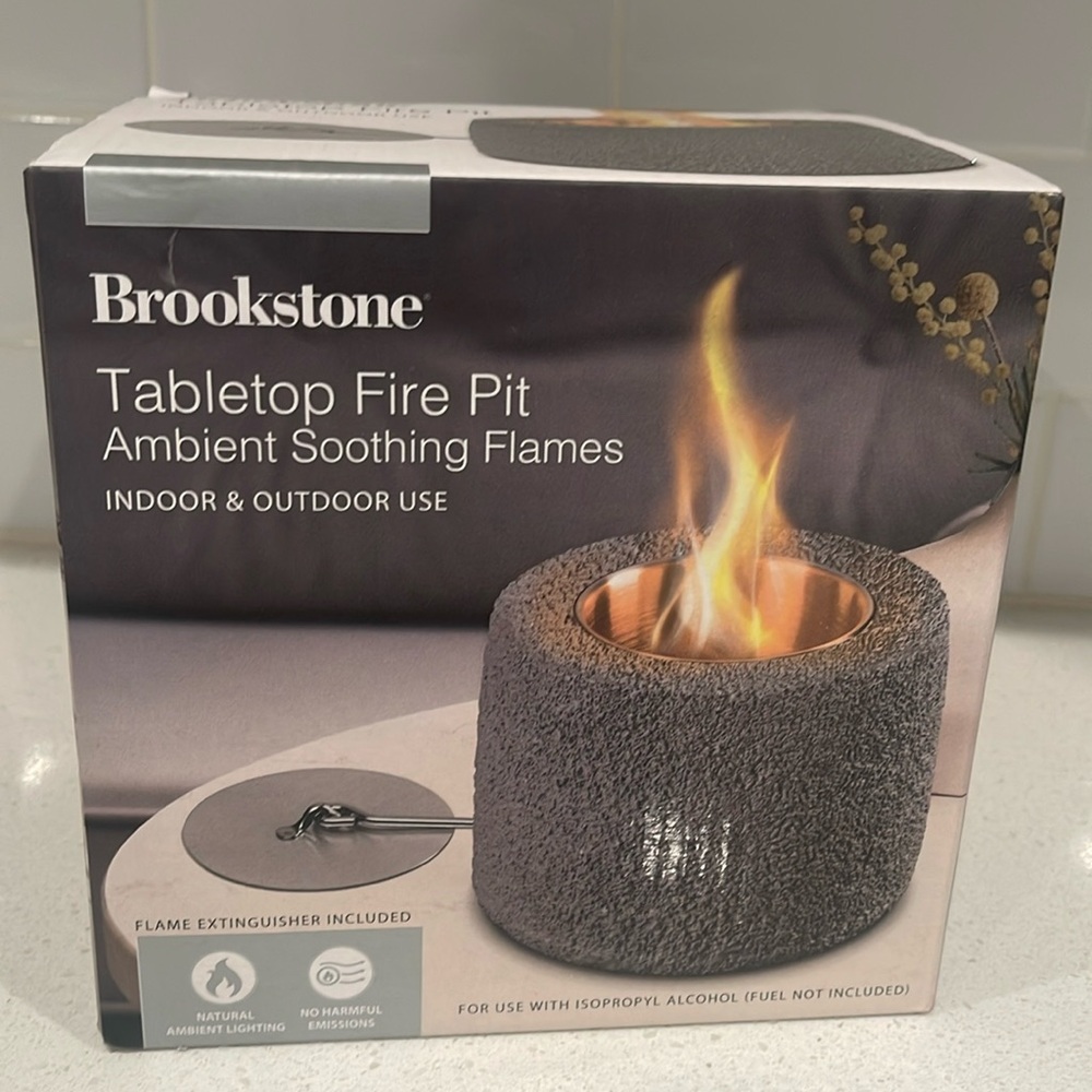 Brookstone Tabletop Firepit (NEW Unopened)